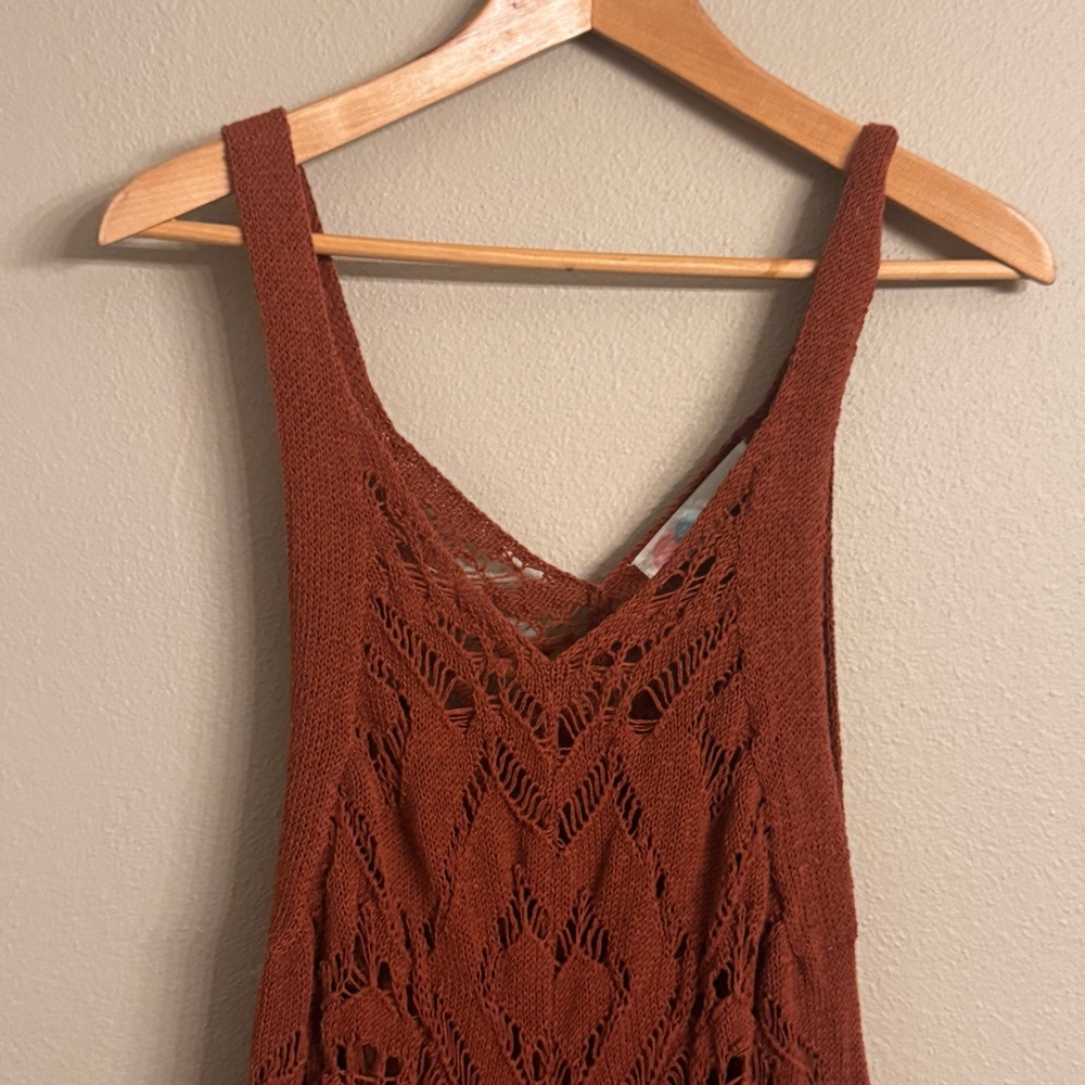 FREE PEOPLE Bianca‎ Fauxchet Crochet Coverup Dress - Picture 3 of 7